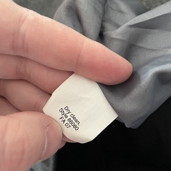 J Crew Wmn SZ 2 Gray W/Front Center Kick Pleat Knee Length Lined Wool Slim Skirt - Picture 6 of 6